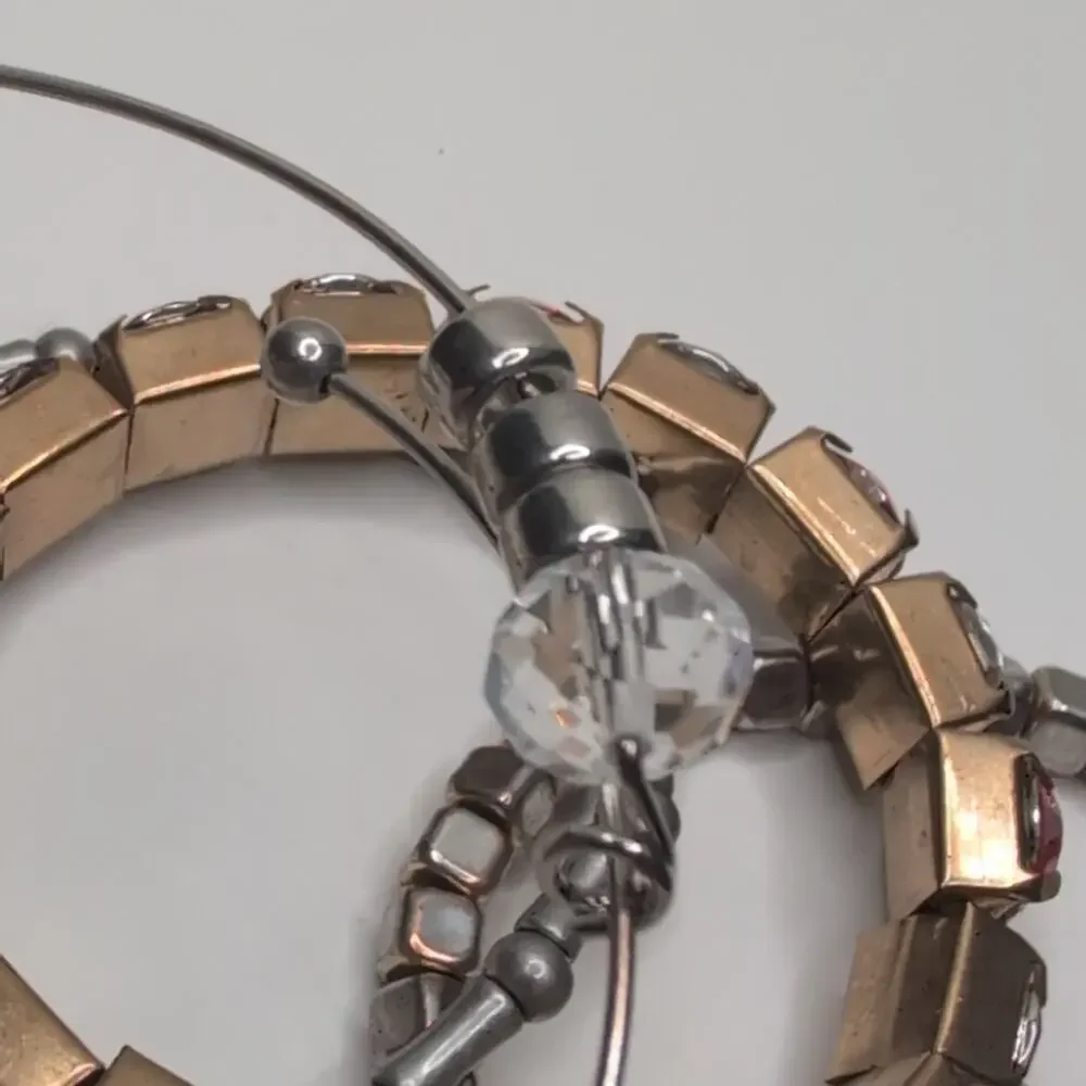 Bracelet and Bangle Lot Silver Tone‎ Gold Tone Rhinestone Charm Jewelry Bundle